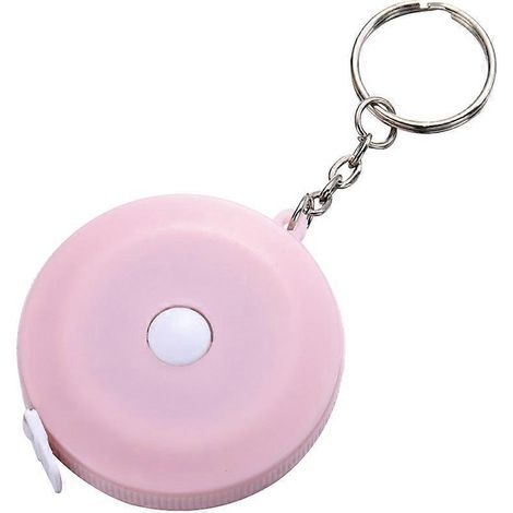 Mini mètre ruban portable de haute précision avec anneau pour la maison et l'extérieur (rose, 1,5 m)-Pink (1/2)