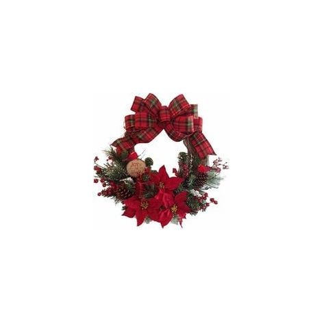Weitere Weihnachtsdekorationen – Künstliche Weihnachtsgirlande, hängender Weihnachtsbaumkranz, hängender künstlicher Weihnachtsgirlandenkranz mit dekorativen Weihnachtselementen für Ihr Zuhause (1/5)