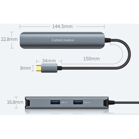 L'adaptateur multiport USB-C améliore votre expérience informatique et la sortie HDMI 4K donne vie aux images, pour une expérience de divertissement et de travail optimale.