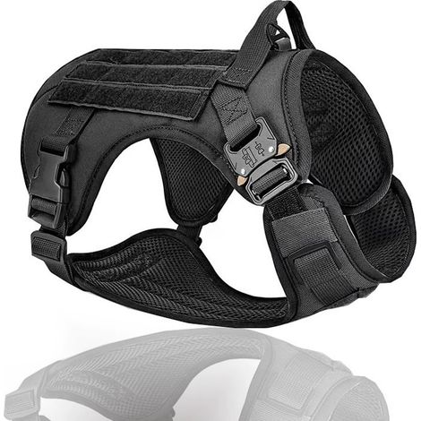 Filiyano-Harnais tactique pour chien à sangles réglables, gilet confortable et rembourré avec maille respirante et boucle résistante, boucles à (1/5)