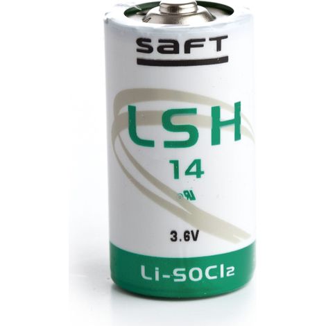 Pile lithium C 3.6V 5.5Ah – Technologie chlorure de thionyle – Longue durée de stockage 10 ans – Applications : dispositifs de sécurité, mémoires – Saft