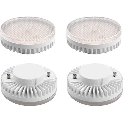 5W Gx53 Ampoule LED super brillante 1000lm lampe Blanc Froid 6000K équivalent à l’ampoule halogène 100W pour l’éclairage sous le coffret et le compteur, les étagères, etc (4pcs, Non-Dimmable) (1/5)