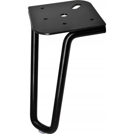 Pata de mueble para sofá cama, color negro, MAT loft H180 oblicua SL009 (1/4)