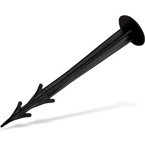 Lot de 100 Piquets d'ancrage en Plastique Noir 12 cm résistants aux UV (1/5)