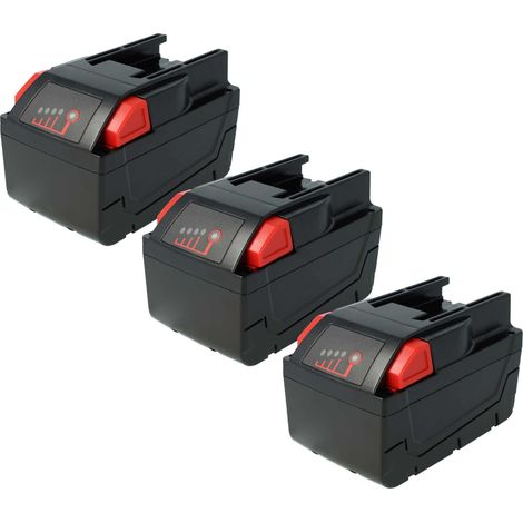 vhbw 3x batteria compatibile con Milwaukee V28 CS, V28 BS, V28 MS, V28 IW, V28 HX, V28 H, V28 PD, V28 SG utensile elettrico (3000 mAh, Li-Ion, 28 V)