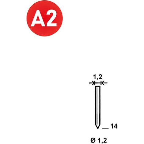 7 000 Pointes Sans Tête Inox en Bande - 1.2x14 mm - D-Work