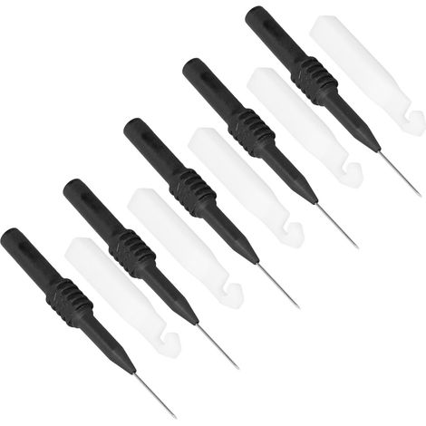 Kit de test comprenant 5 sondes et aiguilles de ponction avec gaine de protection, et accessoires de test pour multimètre (noir) (1/5)