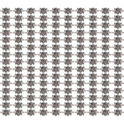 150 Pcs Rivets Tête de Mort Style Gothique, Accessoires Clous Stud pour Chaussures DIY, Vêtements et Sacs en Argent et Noir (1/5)