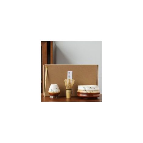 Ustensiles japonais pour matcha – bol en céramique, fouet et ensemble Kung Fu – kit de 4 pièces (1/5)
