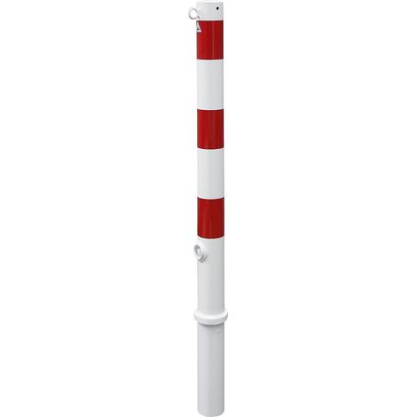Schake, Potelet de délimitation, Ø 76 mm, blanc / rouge,