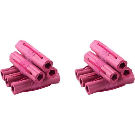 Bâtonnets à friser en mousse, rouleaux compatibles avec les outils de coiffure, lot de 12, couleur rose (1/5)