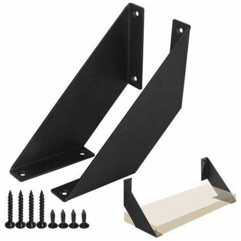 Equerre Etagere Murale Rustiques, Equerre Charge Lourde Ancien, Support Etagere Murale pour étagères Bricolage 20cm 2 Pcs (1/5)