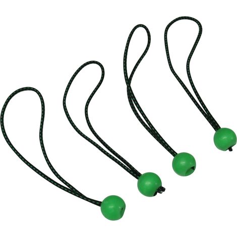 Elastic Bungee Ball Ties 15CM - Pack Of 4 (Glow In The Dark Loops 4MM)