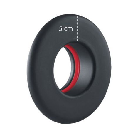 Ferramenta1.Com – Rosace pour poêle à pellets – Acier porcelaine noir mat – Couronne 5 cm – Diamètre 8 cm – Fournie sans joint
