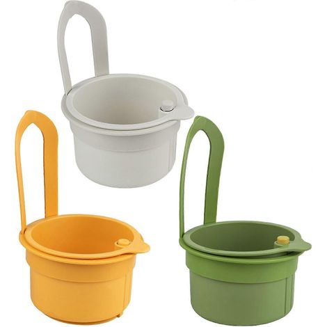 Panier égouttoir d'évier suspendu lot de 3, récupérateur déchets alimentaires passoire amovible silicone organisation cuisine (1/5)