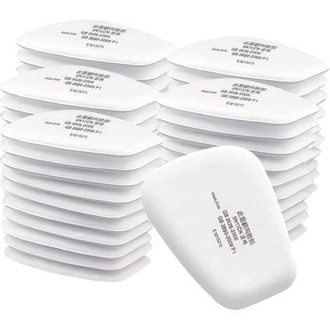 5N11 50 Pack Cotton Filter for 6200, 6502, 7502, 6800 (1/5)