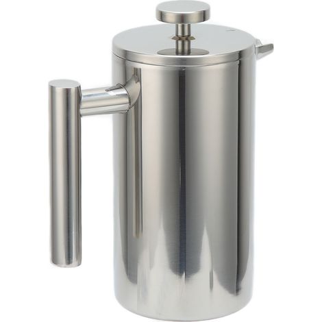 1000 ml Edelstahl-French-Press, Kaffeebereiter mit Stempel für Filterkaffee, Teekanne und Milchaufschäumer (1/5)