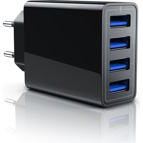 Aplic USB-Ladegerät 5000 mA, 4-Port Netzteil für Handy, Tablet uvm. 5000mA, 2,4A Max. je Port, 25W (1/5)