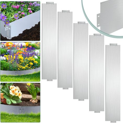SWANEW Bordatura per prato Prodotti in metallo Bordatura per profili Bordatura per aiuola resistente alle intemperie Giardino 100x18cm 25m
