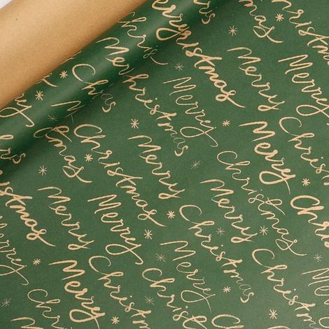 Rouleaux de papier cadeau de Noël - 43 cm x 3 m/rouleau - Parfaits pour emballer les cadeaux de Noël et décorer les fêtes, avec des lettres manuscrites (1/5)