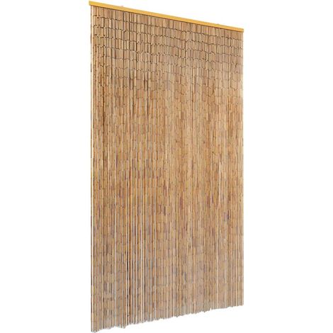 vidaXL Cortina de bambú para puerta contra insectos 120x220 cm (1/2)