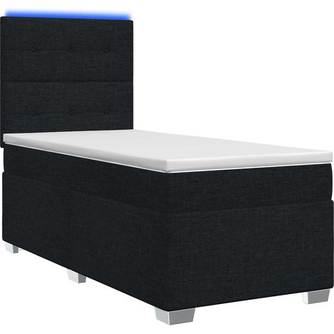 Maison Exclusive - Boxspringbett mit Matratze Schwarz 90 x 190 cm (1/5)