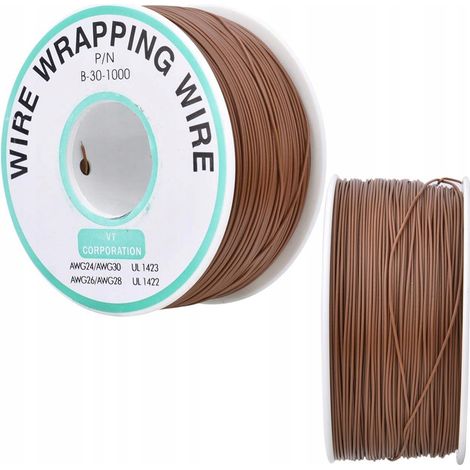 Kynar Draht AWG 30 0,25 mm verzinnt 200 m – PVC Isolierung 0,6 mm  300 V 105°C  Für Elektronik