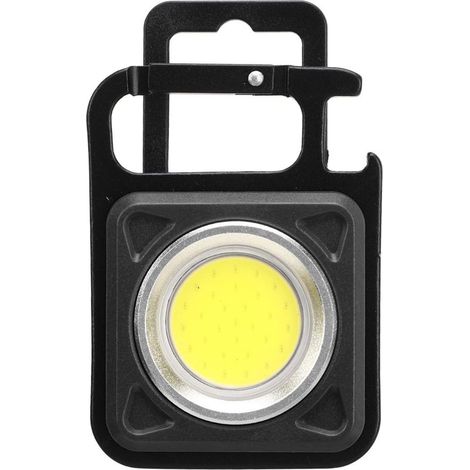 Lampe COB rechargeable Type-C – taille porte-clés – 500lm – éclairage secours – noir (1/5)