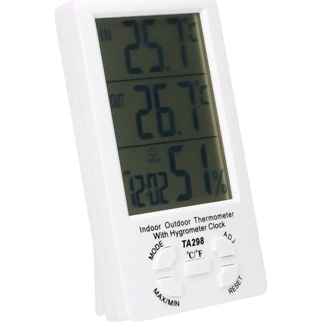Hygromètre Numérique Intérieur avec Thermomètre Électronique et Affichage de Température et Humidité pour Maison