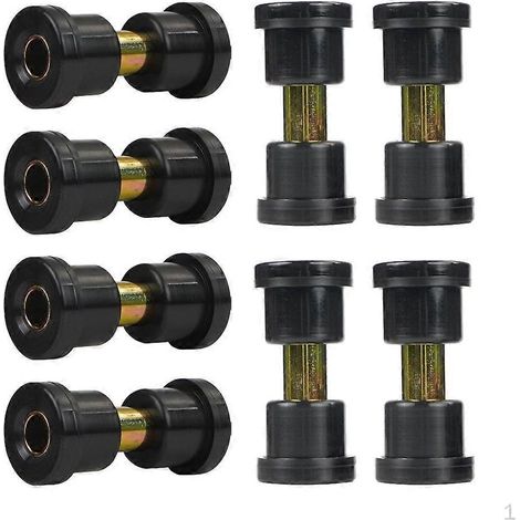 1012303 1015583, Kit de bagues de ressort, Haute performance, Polyuréthane et manchon, pour voiturette de golf, Couleur : noir (1/4)