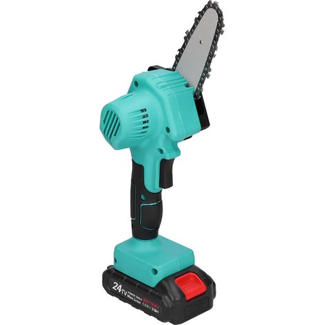 Mini tronçonneuse électrique portative avec guide-chaîne de 10 cm (4 pouces) pour l'exploitation forestière et l'abattage d'arbres, petit outil de jardinage électrique, norme européenne 100-240 V. (1/5)