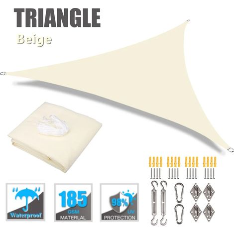 (Beige, accessoires de montage inclus, 3 x 3 x 3 m) Store extérieur imperméable, protection UV 98 % (1/5)
