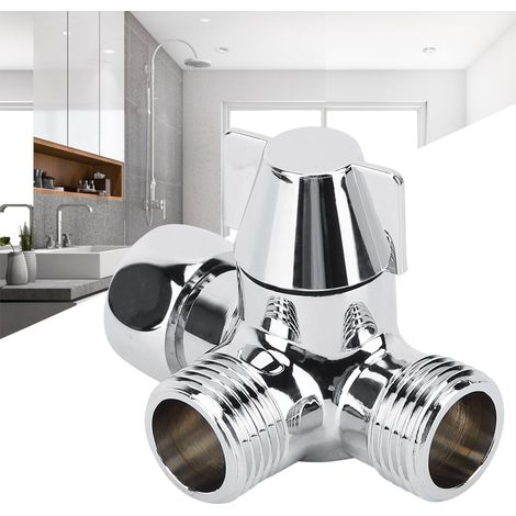 Dreifach-G1/2"-T-Adapter für Dusche, Wasserumleitungsanschluss, Wasserabscheider für Toilette und Bidet (1/5)