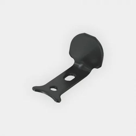 Butée d'espagnolette aluminium noir prépercée pour volet battant, lot de 2