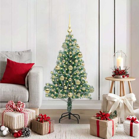 Teenpull – Künstlicher Weihnachtsbaum beschneit mit LED Licht 120 cm (1/5)