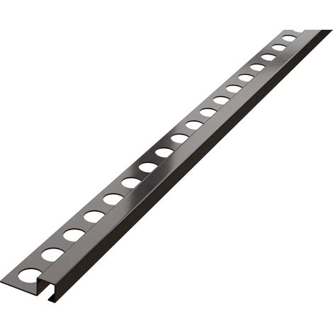 Eckprofil Q aus Edelstahl für Fliesen 12mm x 2700mm - gunmetal (1/5)