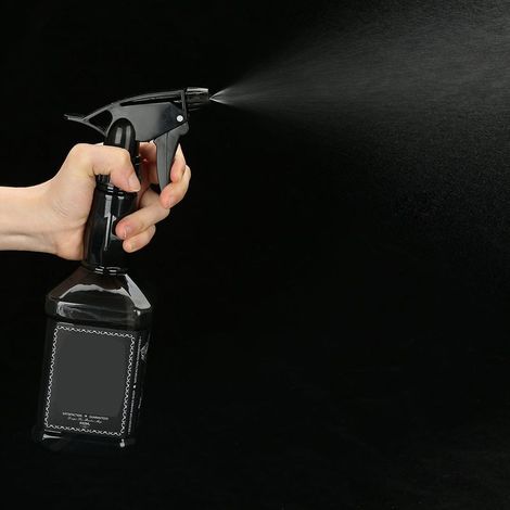 Bouteille Vaporisateur 650ml pour Coiffure Salon - Noir, Remplissable (1/5)