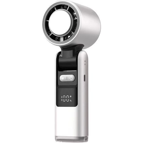 Ventilateur Portable, Mini Ventilateur Portatif Silencieux Rechargeable 4000mah Batterie 5 Vitesses Petit Ventilateur Avec Fonction Pack de Glace