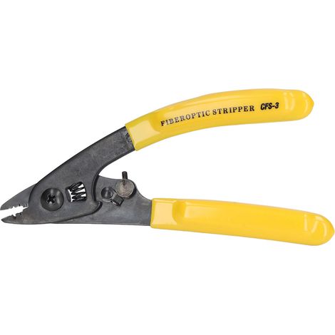 Ergonomischer, rutschfester 3-Loch-Glasfaserabisolierer wirtschaftliches Werkzeug für präzises und müheloses Abisolieren. (1/5)