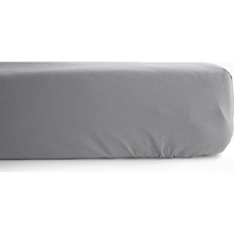Drap housse en percale de coton - Manoir - 80 x 200 cm - Acier - Livraison gratuite