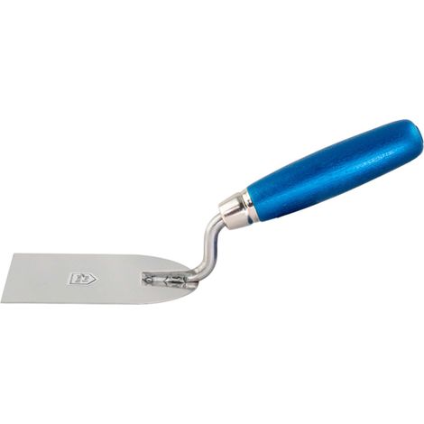 Spatule de plâtrier inoxydable avec manche en bois bleu, spatule de stucateur, spatule, truelle, acier inoxydable, outil pour enduire, Made in Germany, 6cm (1/5)