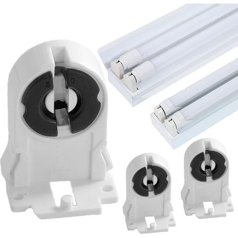 Support de lampe G13 T8 30 pièces: support de lumière Durable, pieds fluorescents, douille de support de lampe fluorescente 2A T8 pour Tube Fluorescent LED (1/4)