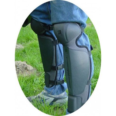 Protège tibia articulé pour débroussaillage – Protection contre projections – Lot de 2 – Réglable pour un ajustement optimal