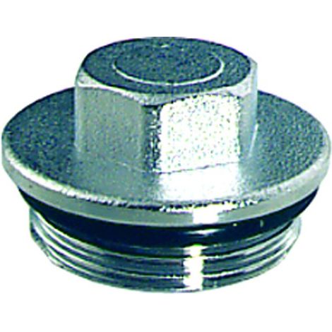 TAPPO MASCHIO IN OTTONE CROMATO PER CHIUSURA COLLETTORI 3/4   FAR RUBINETTERIE