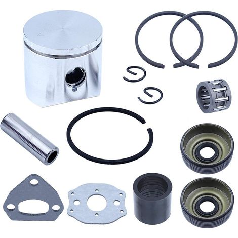 38mm Piston Ring Kit For Husqvarna 136 137 141 142 w Oil Seal Intake Boot Gasket , Piston , Rings , Pin , Circlip , Intake Boot , Carburetor Gasket , Muffler Gasket , Oil Seal (1/5)