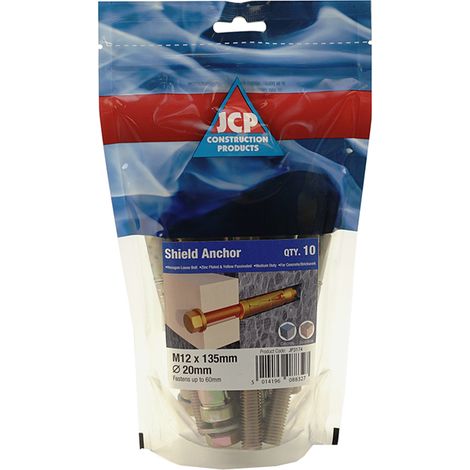 Jcp Fixings Shield Anchors Loose Bolt Zyp - M6 x 70/25mm