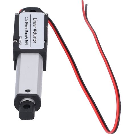 Actionneur linéaire 30 mm CC 12 V, mini-actionneur électrique étanche, antibruit, protection contre les courts-circuits, 15 mm/s - 50 N (1/5)