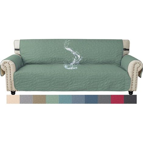 1 Housse de canapé d'angle,Imperméable,Antidérapante,Lavable,Polyester,4 places,202 cm,Salon (1/5)