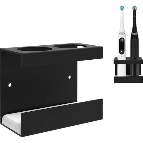 Support Mural Auto-adhésif pour Brosse à Dents électrique avec Disque de Terre de diatomée Compatible avec Black Series, Sonic, Oral-B (1/5)