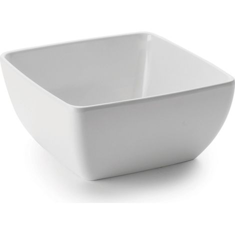 Bol de salade classique en mélamine 25x25x12 - Blanc